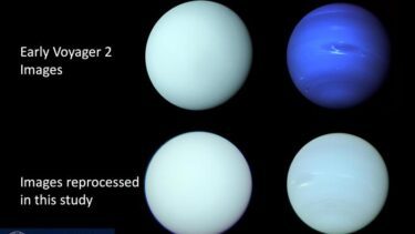 Fire billeder af planeterne Uranus og Neptun