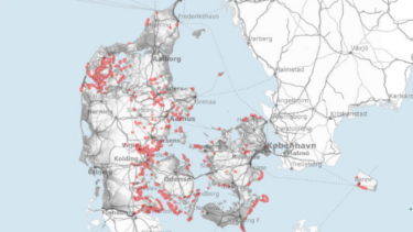 Kort over landskred i Danmark