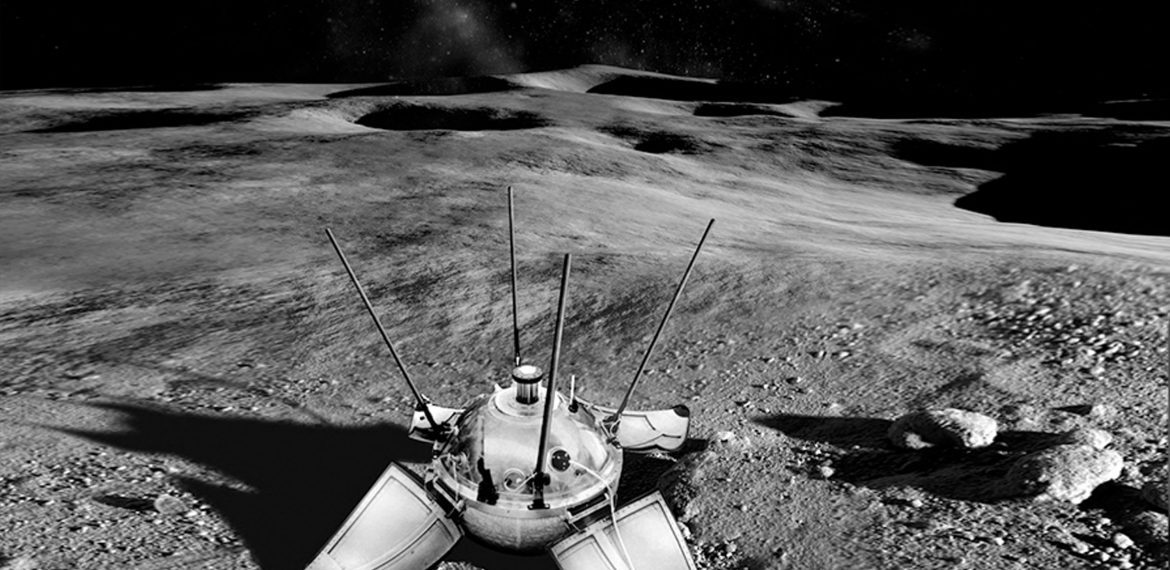 Rumsonden Luna 9 landing på månen
