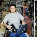 kosmonaut, Oleg Kononenko, på rumstationens zvezda service modul