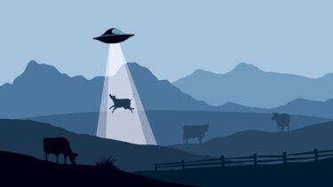 UFO der suger en ko op