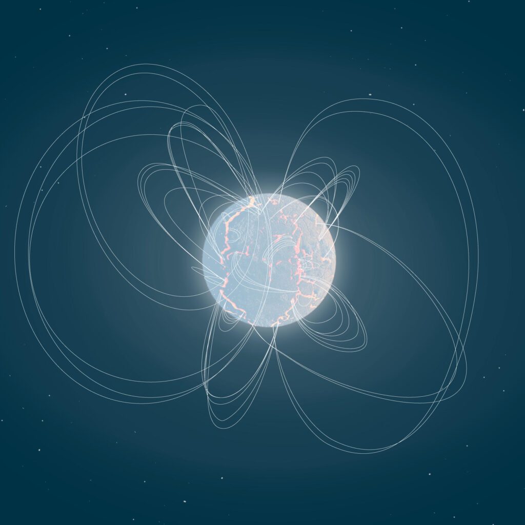 Illustration af en magnetar