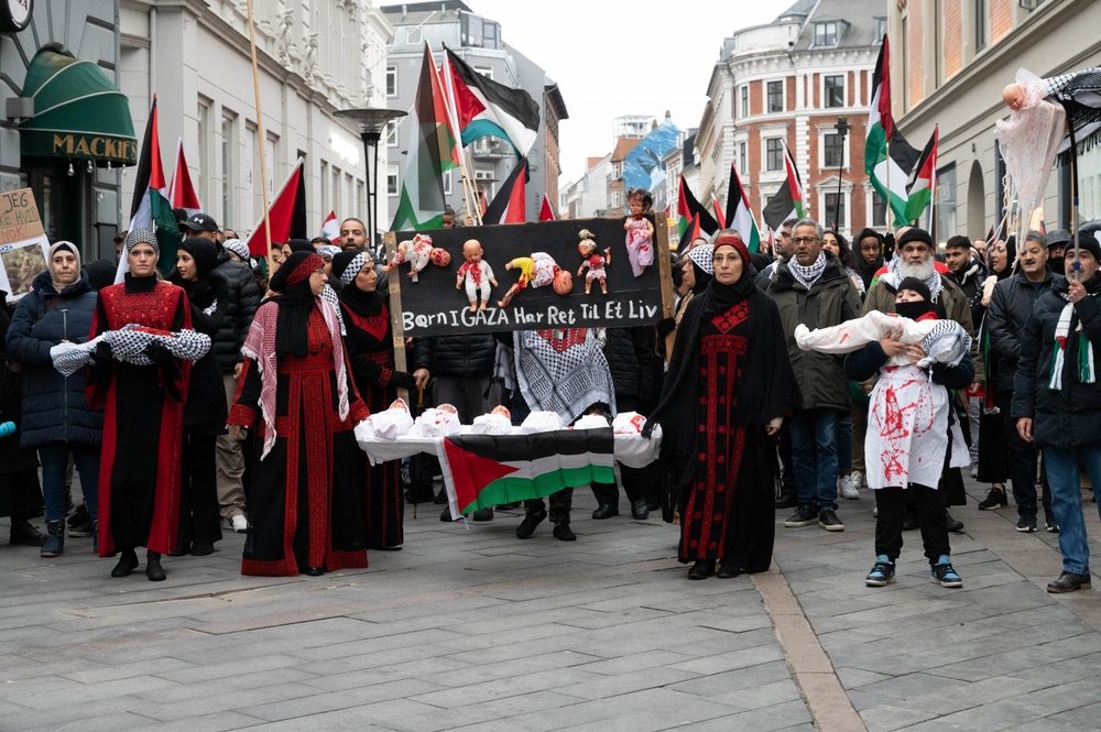 pro palæstina demonstration i aarhus