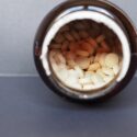 Glas med vitaminpiller