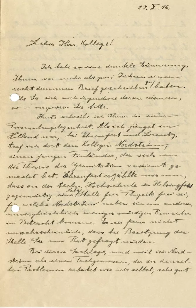 billede af et gammelt brev, skrevet med kursiv.