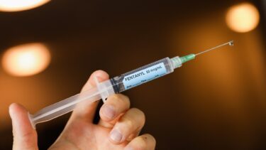 En sprøjte med fentanyl