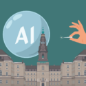 en boble springer over christiansborg