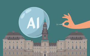 en boble springer over christiansborg
