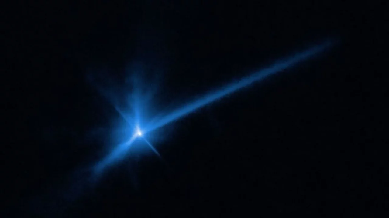 Asteroiden Dimorphos' hale