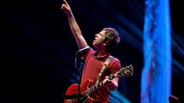 Foto af den engelske britpop-musiker fra bandet Oasis, Noel Gallagher.