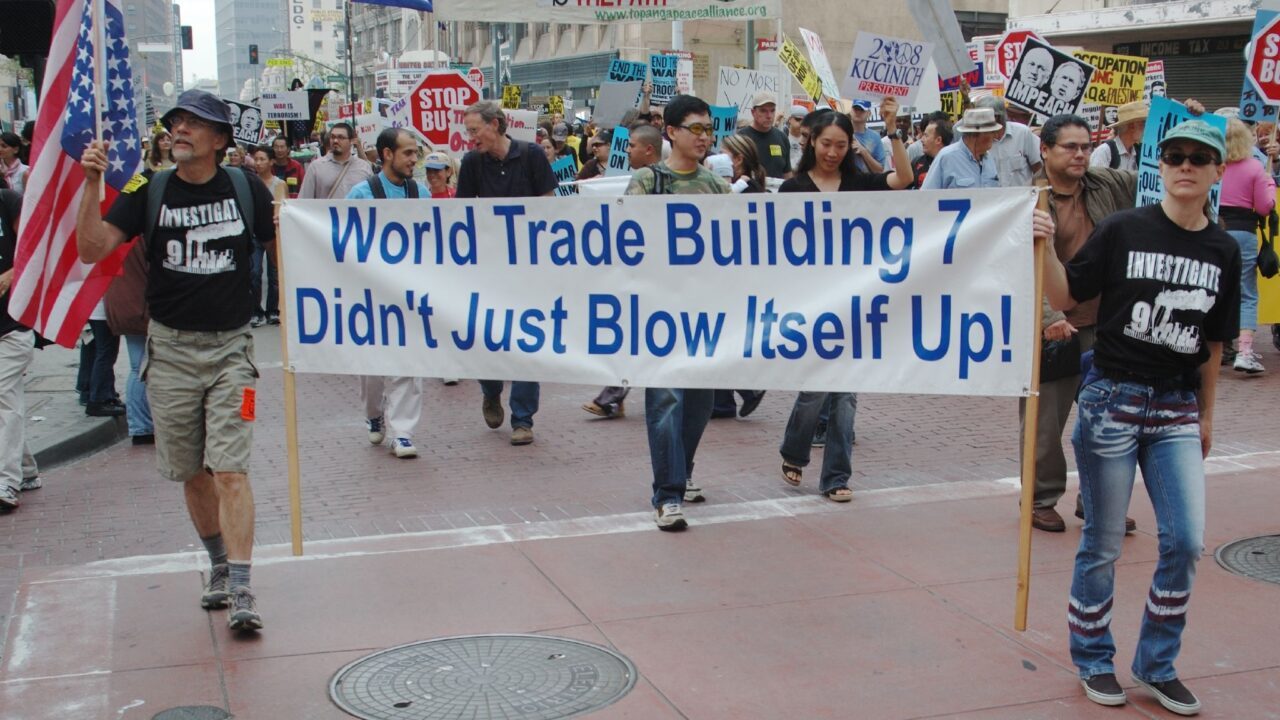 en demonstration af 9/11 Truth movement