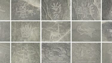 Her ses en masse geoglyffer