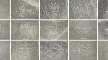 Her ses en masse geoglyffer