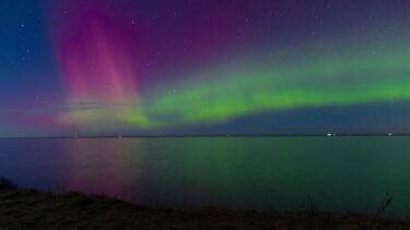 Nordlys over Gilleleje i Danmark