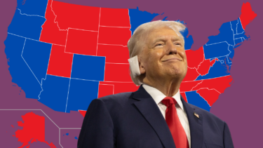 trump foran amerikansk valgkort