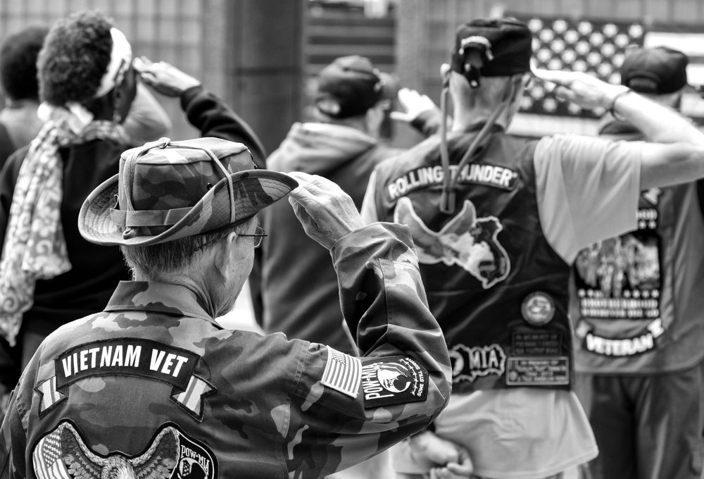 amerikanske Vietnam-veteraner i optog