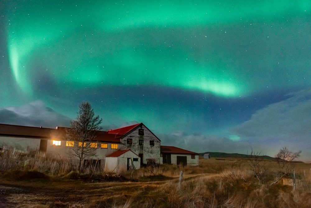Nordlys over Island
