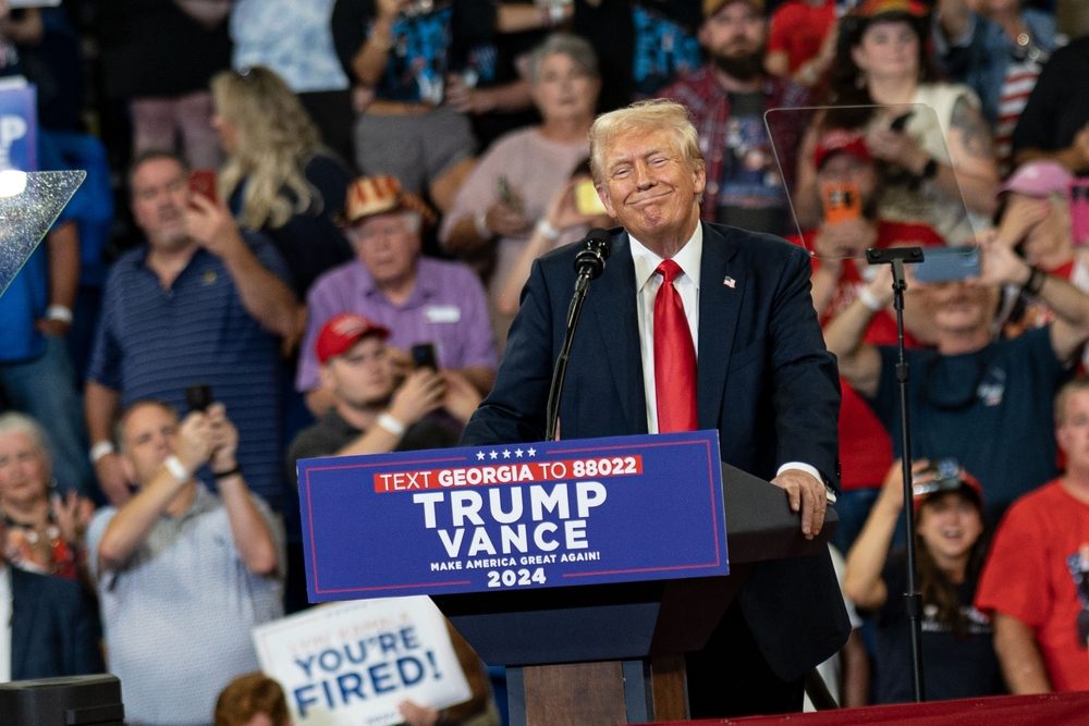 Donald Trump ved vælgermøde