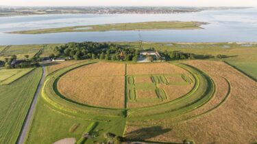 Luftfoto af vikingeborgen Aggersborg