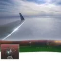 Billede fra flyvindue og radarbillede af Camp Century