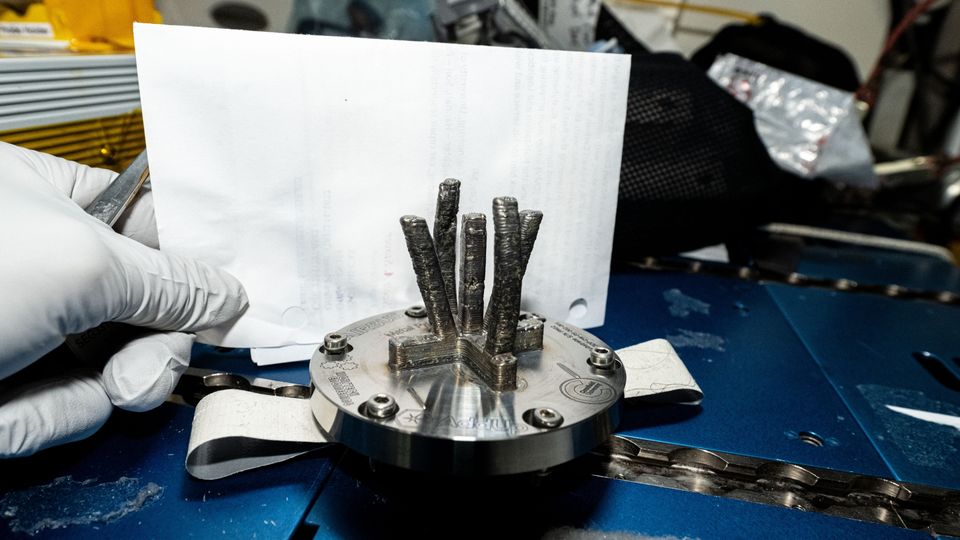 Et 3D-printet metalobjekt fra rummet