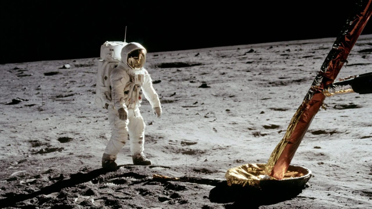 Buzz Aldrin på Månen i 1969.