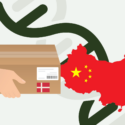 illustration af dansk dna, der udleveres til kina
