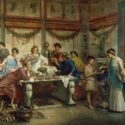 maleri A Roman Feast af Roberto Bompiani