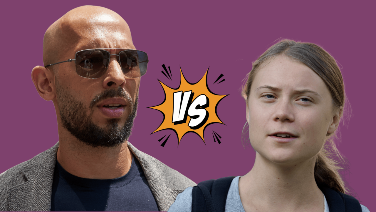 Andrew Tate og Greta Thunberg