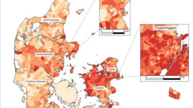 autisme fordelt på et Danmarkskort