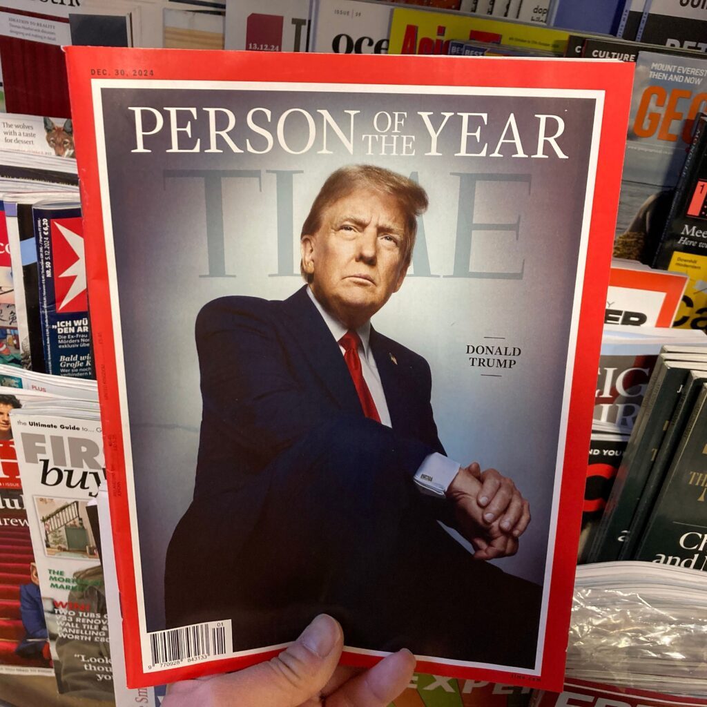 donald trump på forsiden af time magazine