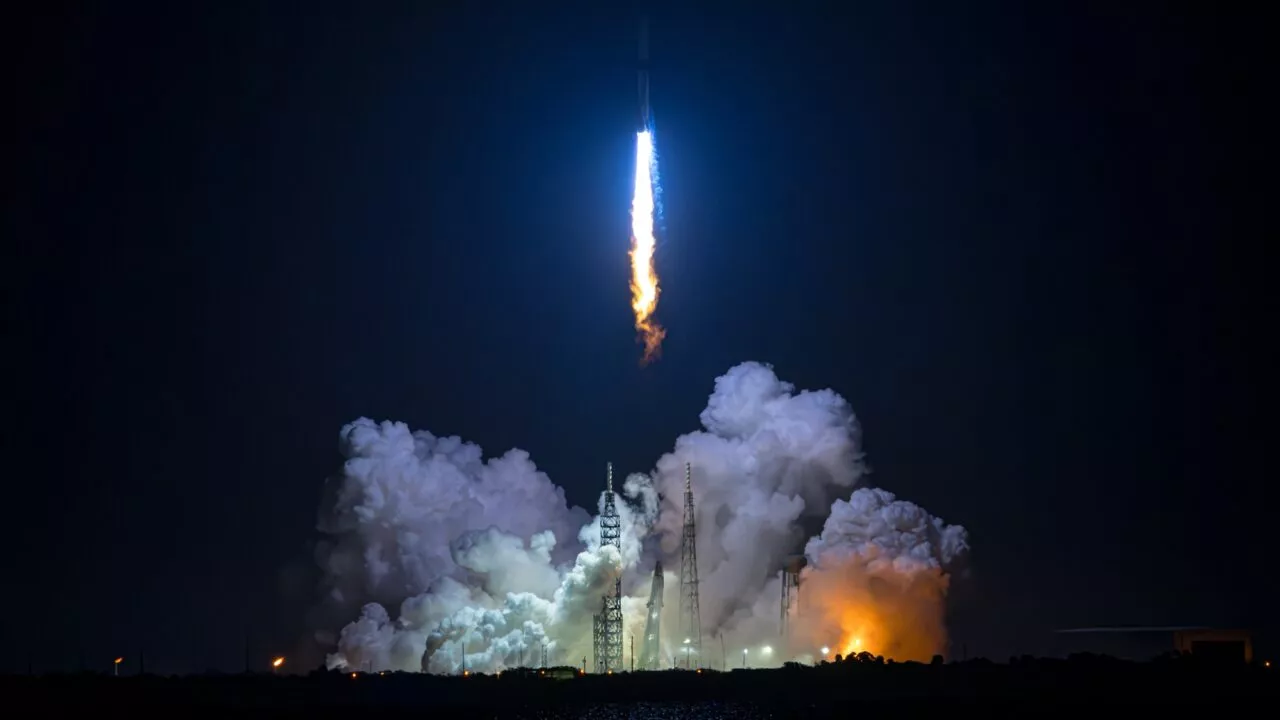 New Glenn ved affyring på NG-1 missionen