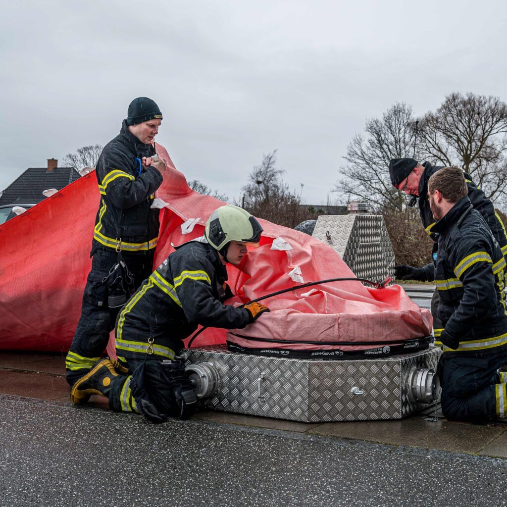 Her ses en oversvømmelse i Frederikssund.
