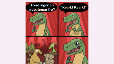 Science meme - hvad siger en subatomar frø - kvark kvark