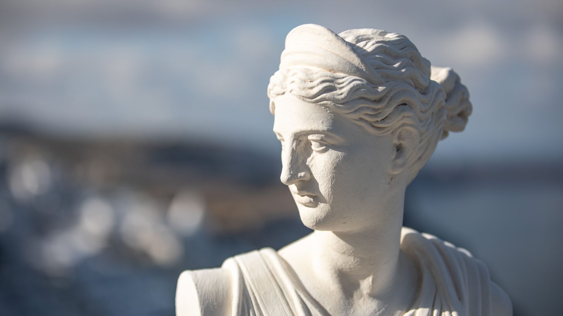 statue af artemis tæt på