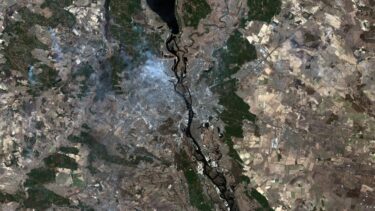 Satellitfoto af Kyiv, Ukraine