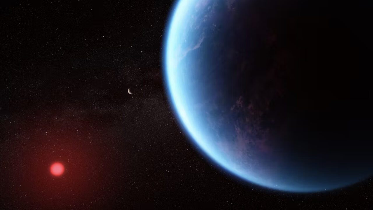 Exoplaneten K2-18b har muligvis et flydende ocean.