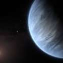 Illustration af planeten K2-18b.