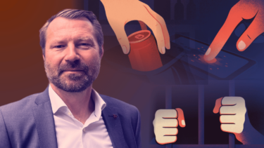 Kriminaliteten er under stor forandring - collage med kriminolog og illustrationer af forbrydelser