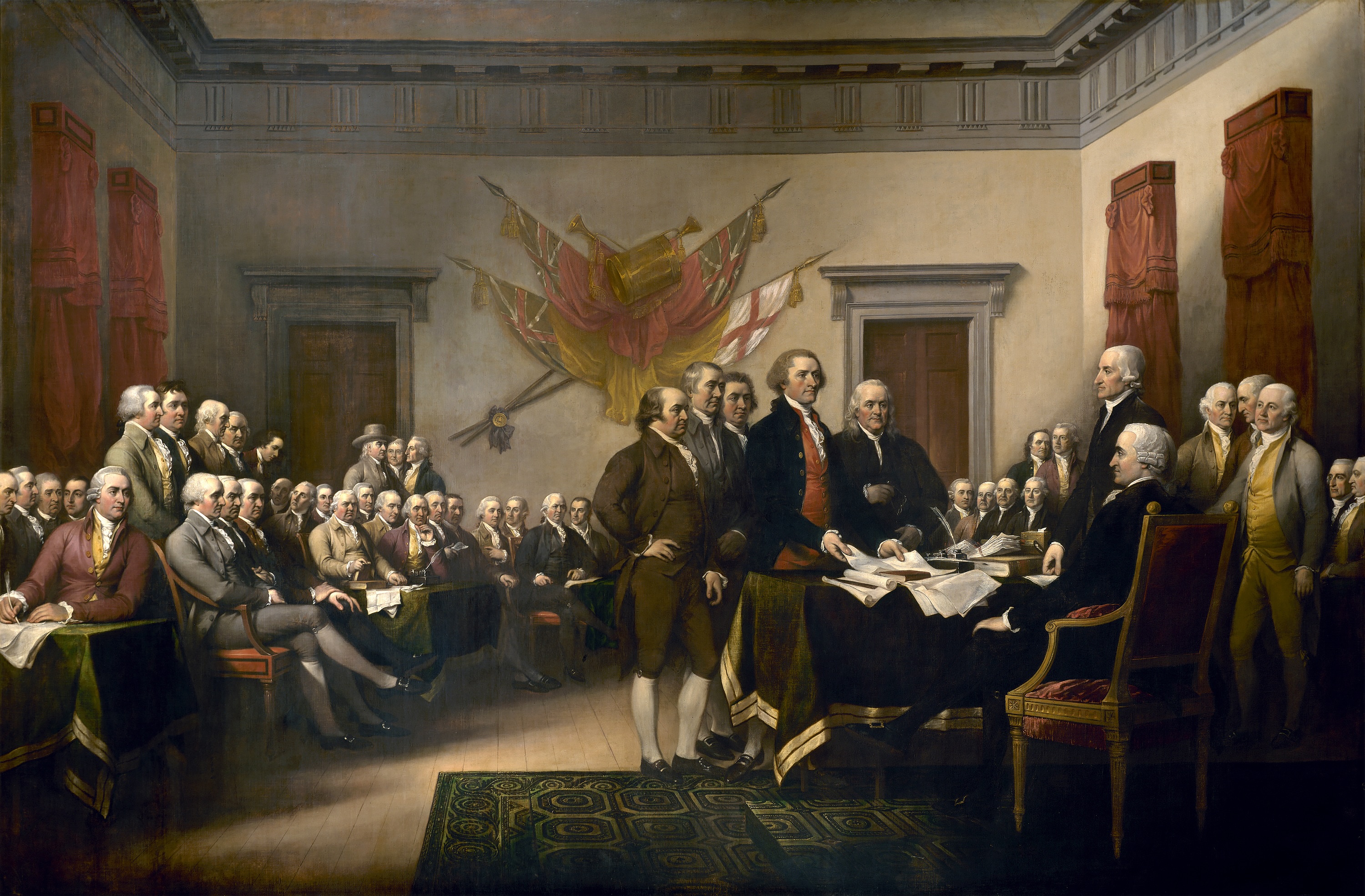 USA's forfatning fylder 250 år: For første gang optrådte ordet 'lykke' i en lovtekst
Høje skatter og ingen stemmeret
Frasiger sig kongen
Frankrig mod England
Retten til liv, frihed og ejendom
Noget mere end personlig lykke
Gjaldt ikke alle borgerne
Ejendom og religionsfrihed
Deltog nordmænd i krigen?
Uafhængighedserklæringen kontra Donald Trump episode artwork